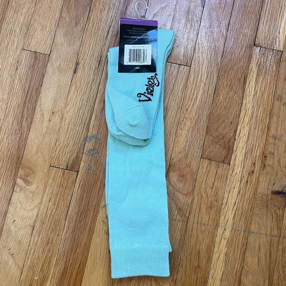 4/$25 Violet Legwear Mint Green Knee High Socks Girls Size 10 New With Tags - Picture 2 of 4